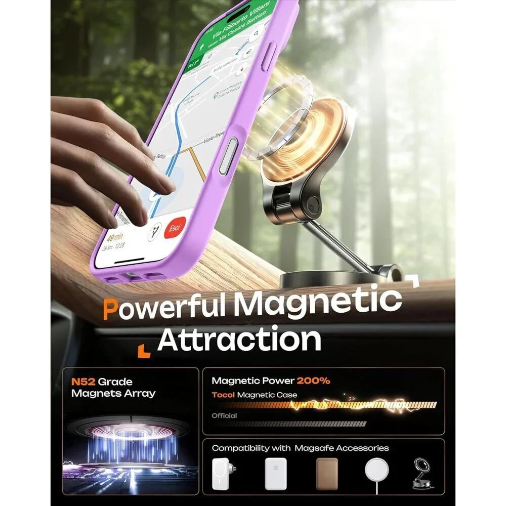 Purple Iphone 17 Pro Max Full Camera Protection Translucent Matte Phone Case
